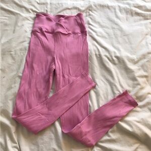 Ribbed Pink Leggings